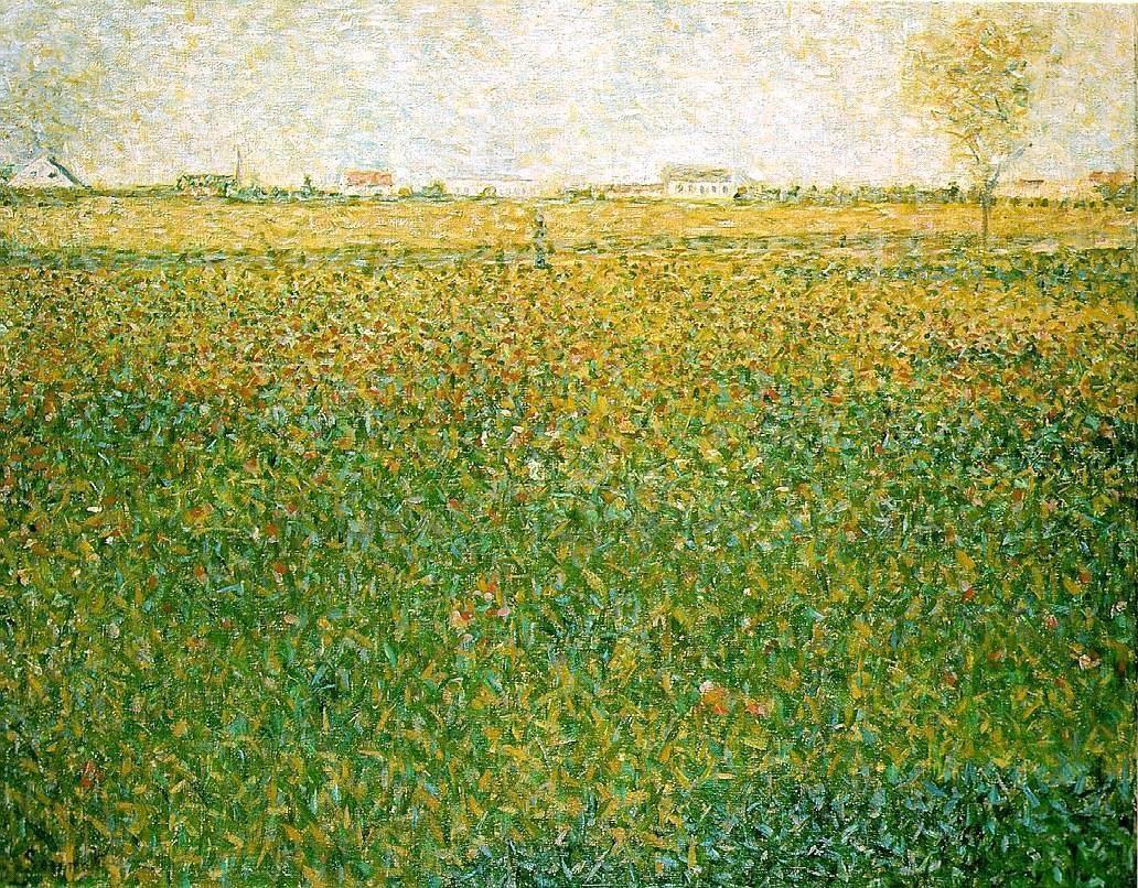1032x806 Alfalfa Fields Saint Denis - Grass Field Painting