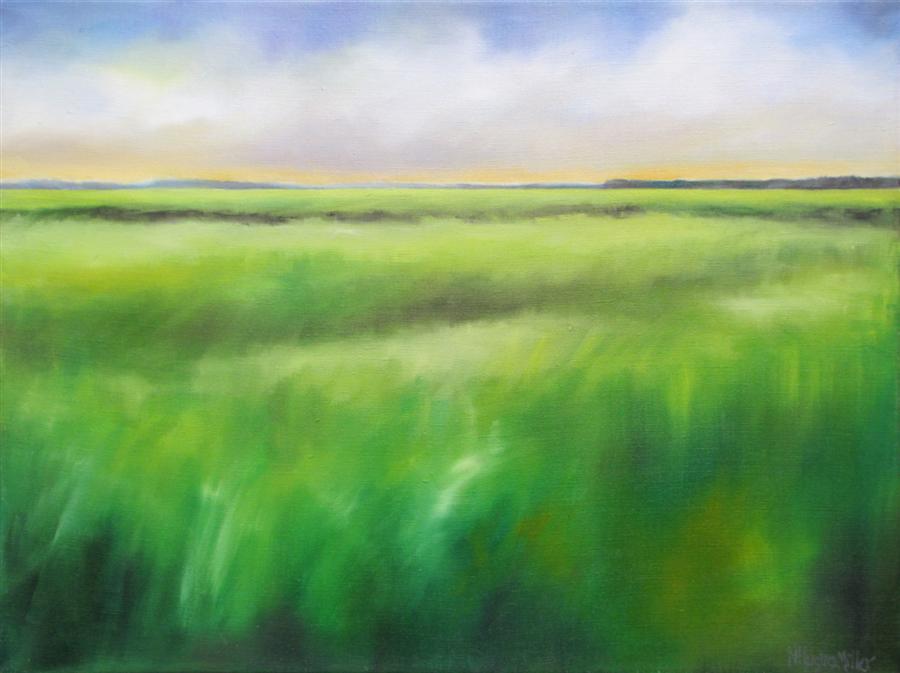 900x673 Marsh Grass - Grass Painting