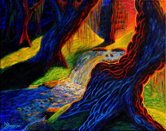 570x451 Grateful Dead Painting Canvas Print Dead Forest - Grateful Dead Painting