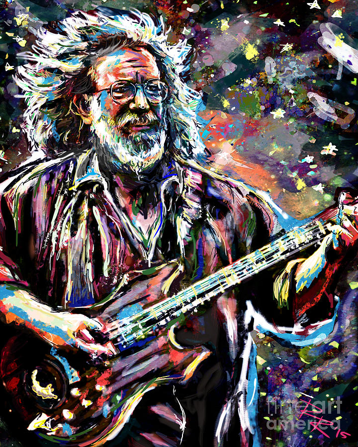 720x900 Jerry Garcia Art Grateful Dead Mixed Media By Ryan Rock Artist - Grateful Dead Painting