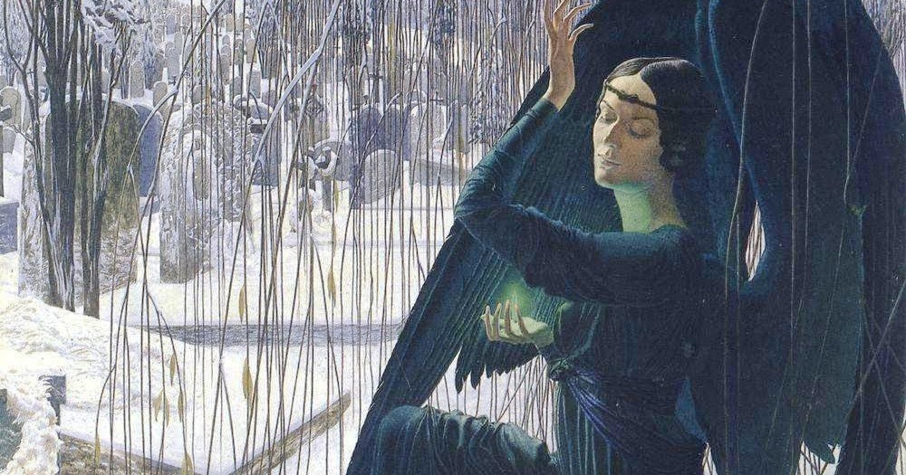 1000x525 Jina Wallwork The Death Of The Grave Digger - Grave Digger Painting