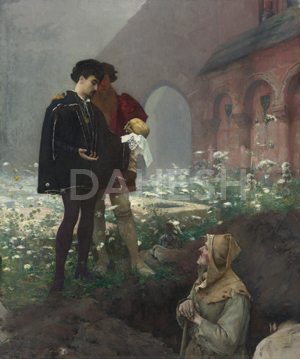 300x359 Pascal Adolphe Dagnan Bouveret, Hamlet And The Gravediggers - Grave Digger Painting