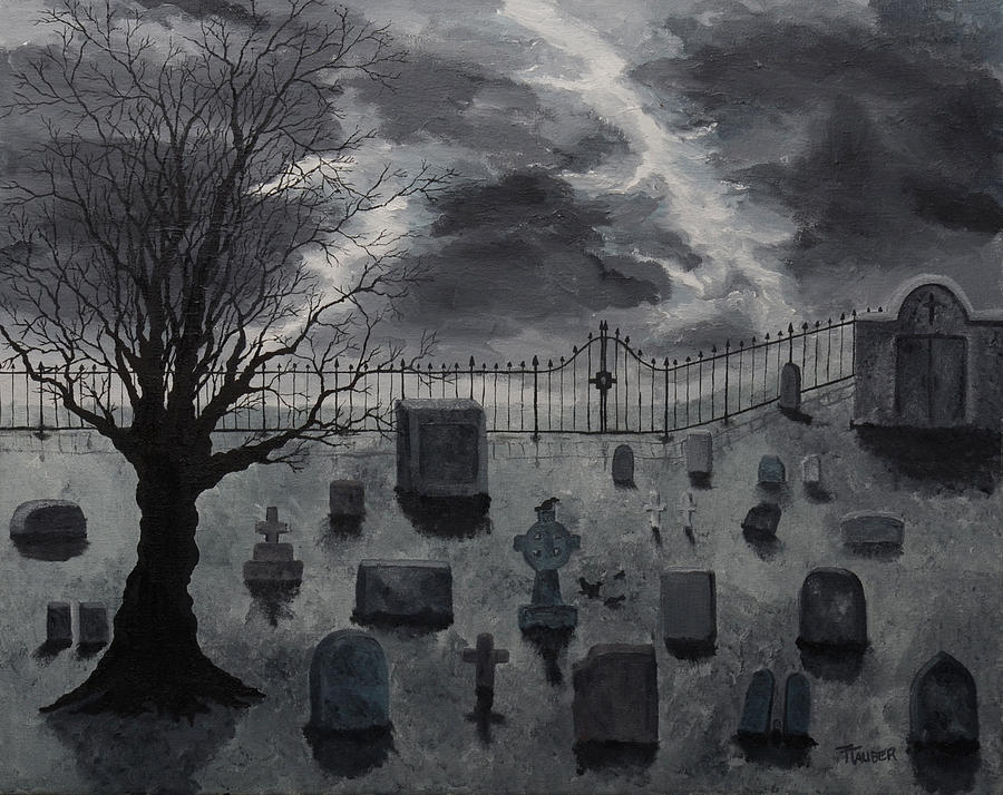 Graveyard Painting at PaintingValley.com | Explore collection of ...