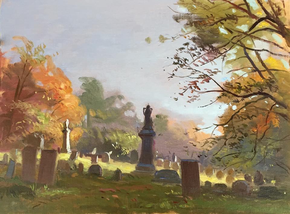 Graveyard Painting at PaintingValley.com | Explore collection of ...