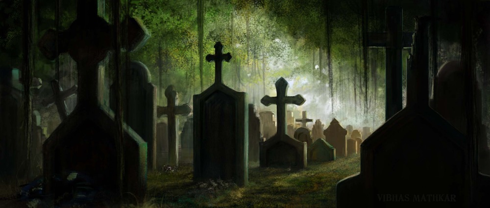 1000x425 Vibhas Mathkar Artslant - Graveyard Painting