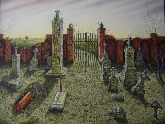 650x490 Graveyard (Uko Post) - Graveyard Painting