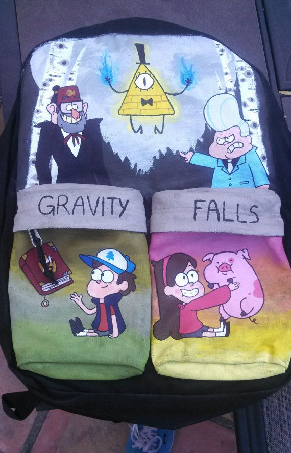 570x888 Gravity Falls Painted Backpack Gravity Falls - Gravity Falls Painting