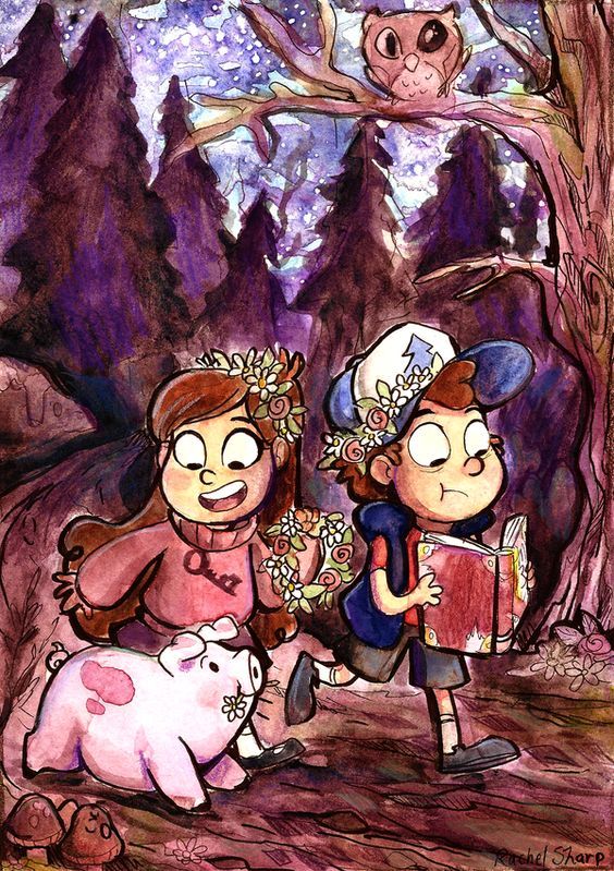 564x799 Gravity Falls Watercolor By Sharpie91 On Gravity - Gravity Falls Painting