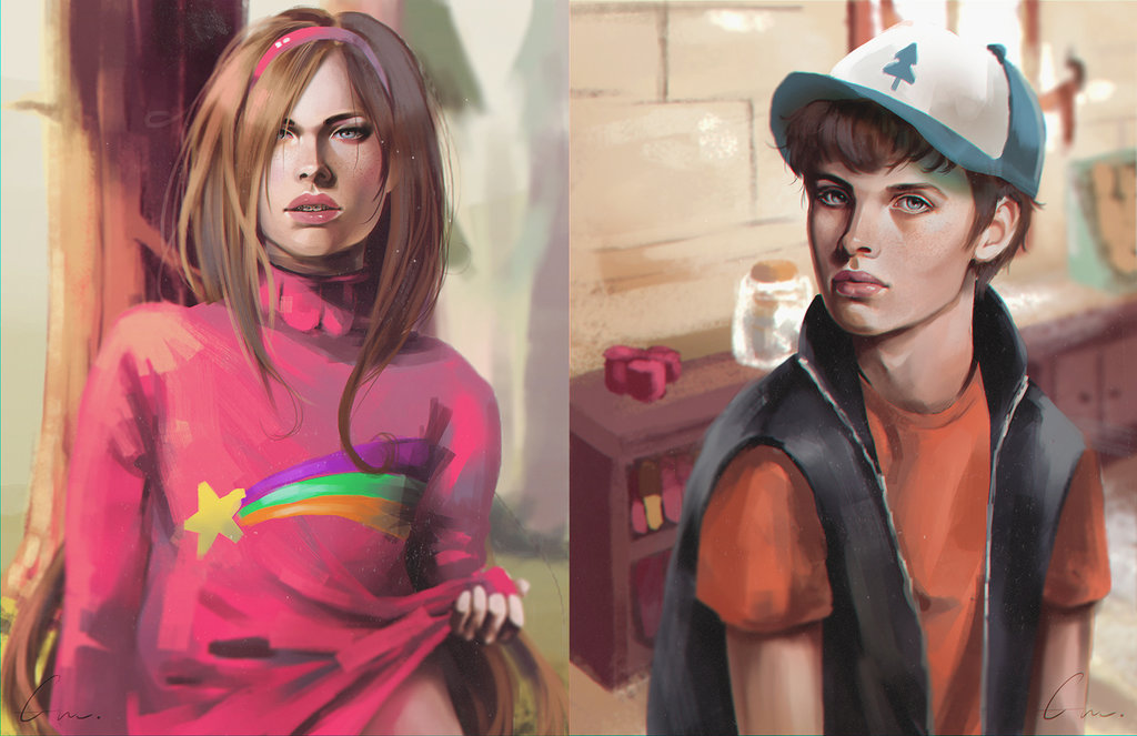 1024x663 Gravity Falls By Emametlo - Gravity Falls Painting