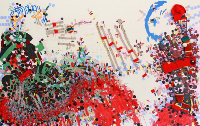 770x488 Saatchi Art Universal Constants Gravity Painting By Nicola Hancock - Gravity Painting