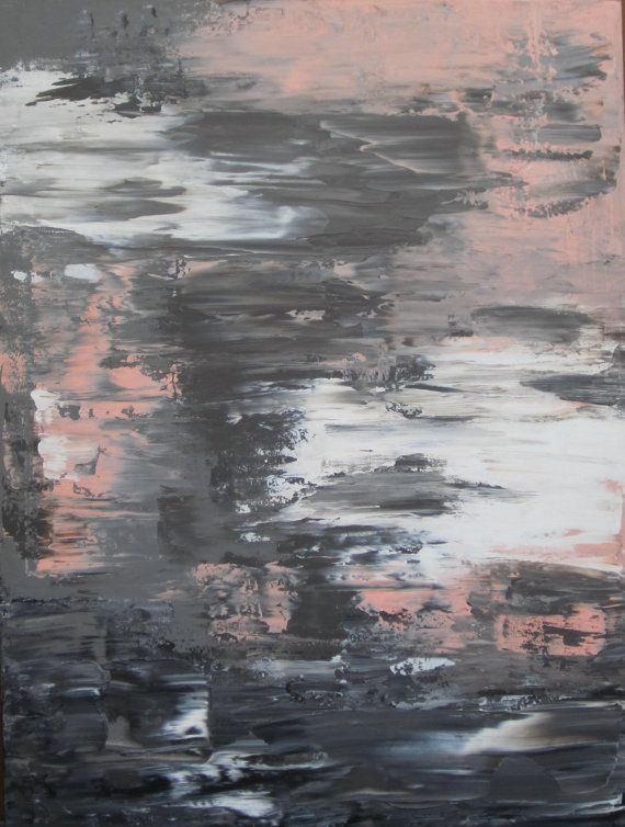 570x754 Pink And Gray Pink And Grey Abstract Painting 30x40 On By - Gray Abstract Painting