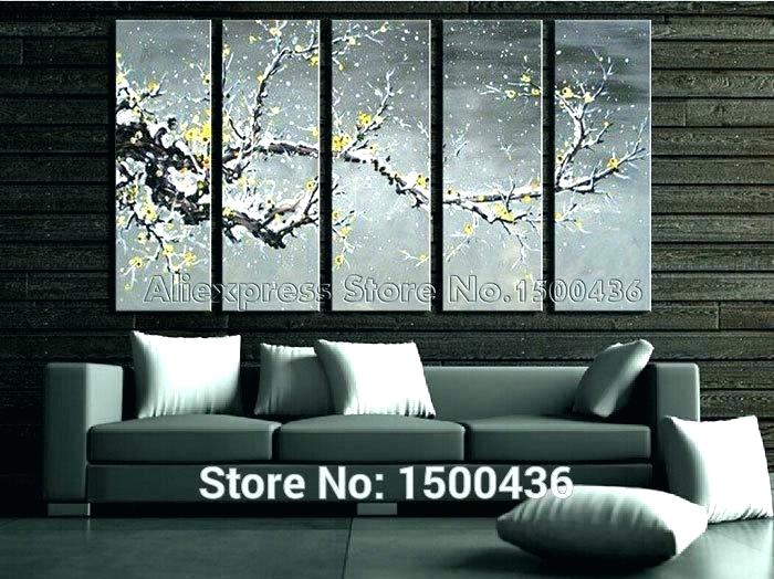 700x524 Blue And Gray Wall Art Textured Abstract Painting Grey Scenario - Gray Canvas Painting