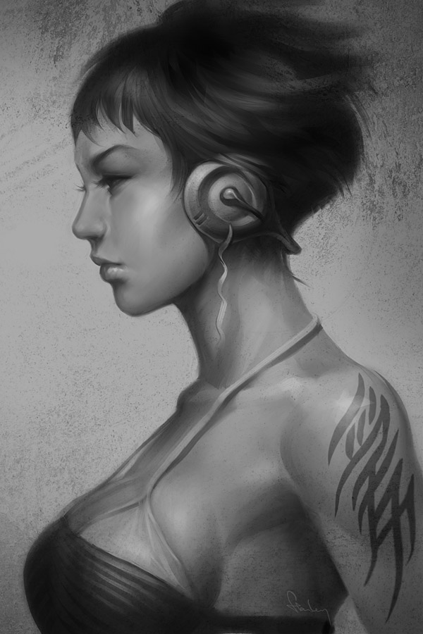600x900 Pepper Grayscale By Artgerm - Grayscale Painting