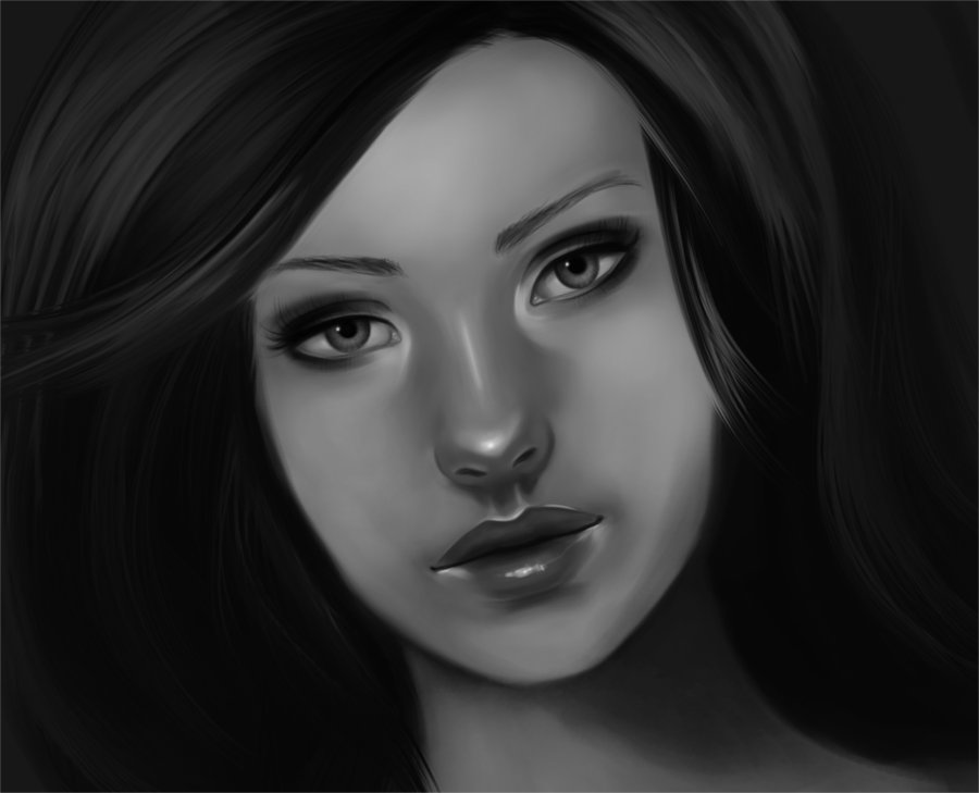 Grayscale Painting at PaintingValley.com | Explore collection of ...