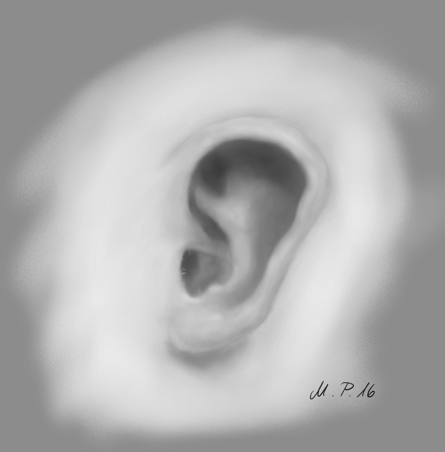 880x894 Digital Painting With Krita Jayanam - Grayscale Painting