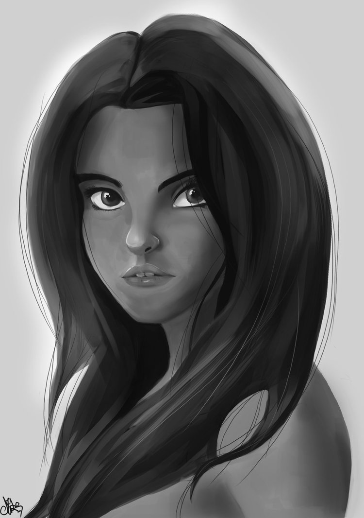 Grayscale Painting at PaintingValley.com | Explore collection of ...