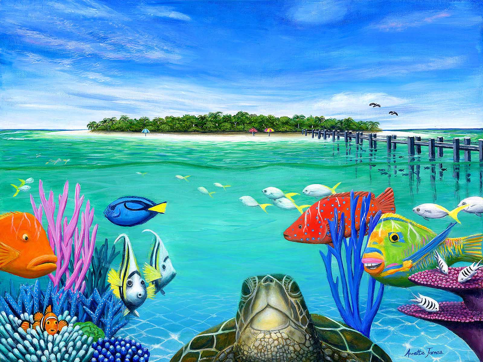 1600x1200 Great Barrier Reef - Great Barrier Reef Painting