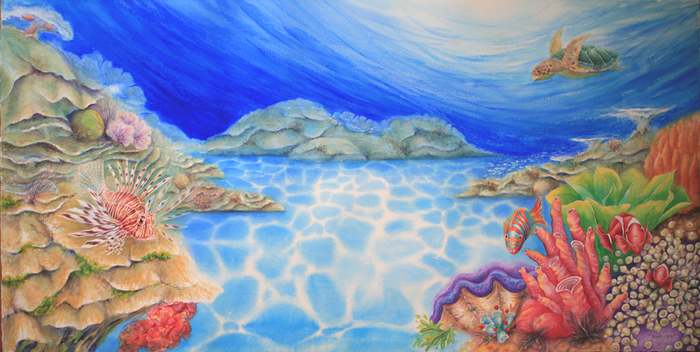 700x352 Great Barrier Reef Watercolour Art - Great Barrier Reef Painting