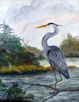 272x350 Turner Sculpture Art Prints Great Blue Heron - Great Blue Heron Painting