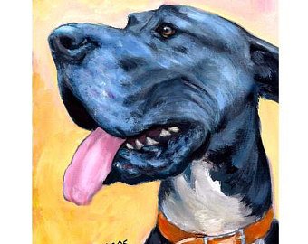 340x270 Great Dane Painting Etsy - Great Dane Painting