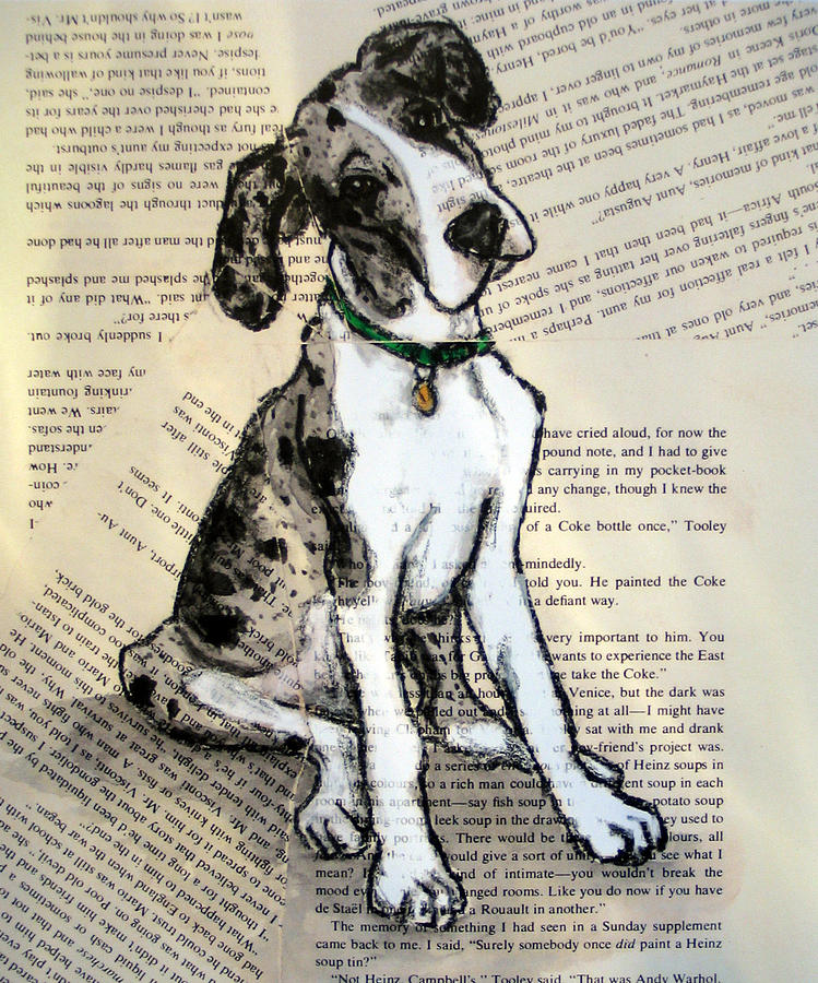 749x900 Mantle Merle Great Dane Puppy Nora Painting By Christas Designs - Great Dane Painting