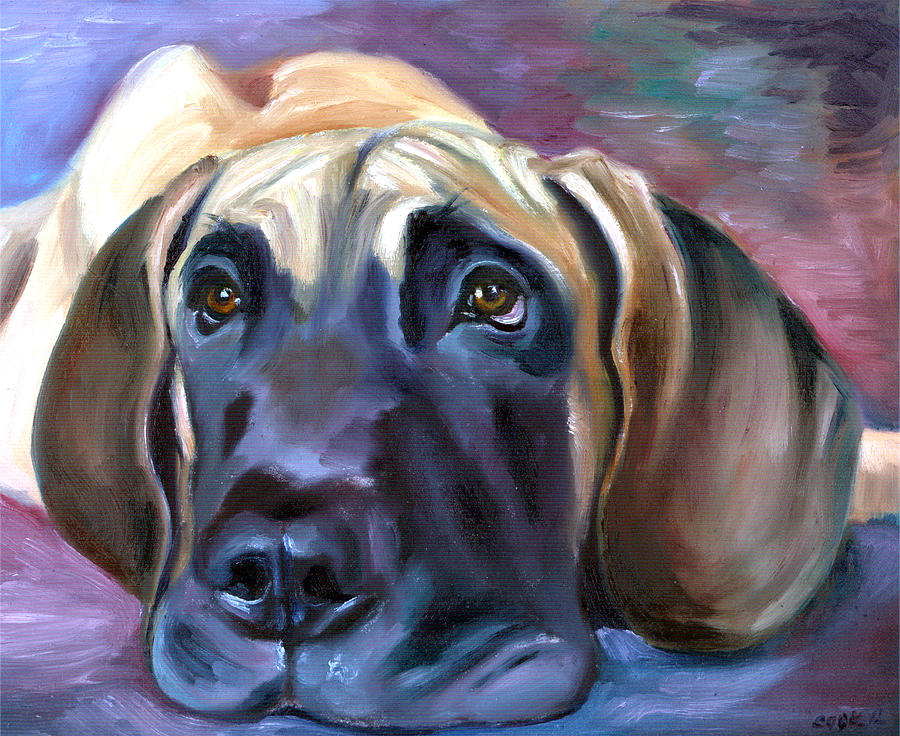 900x736 Soulful - Great Dane Painting