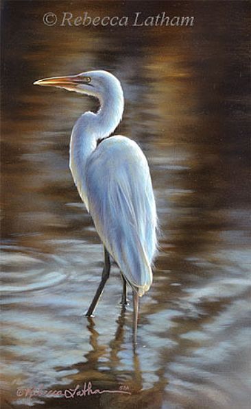 366x597 Rebecca Latham Prints Egret Paintings Great Egret - Great Egret Painting