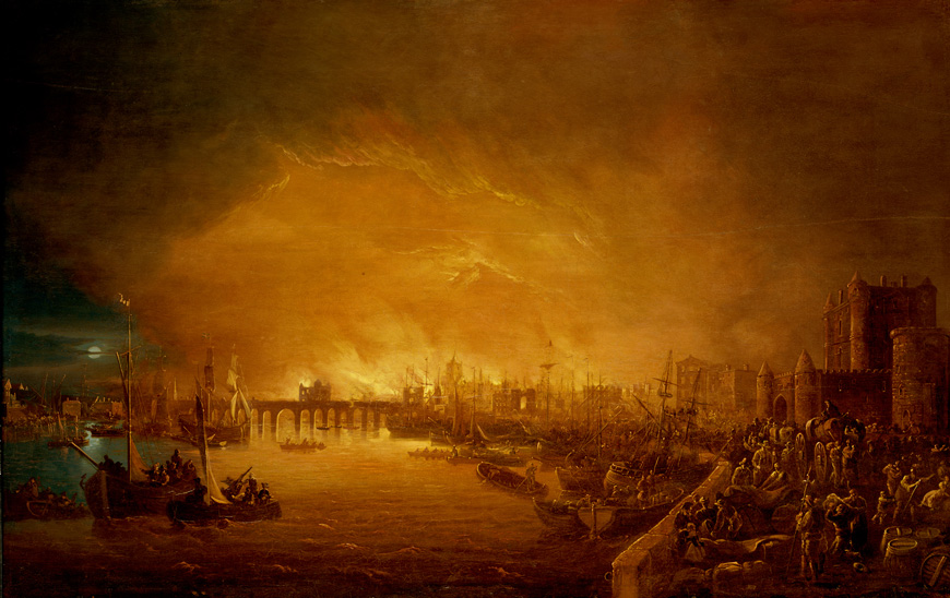 870x548 New Exhibition Explores London In The Time Of Samuel Pepys Londonist - Great Fire Of London Painting
