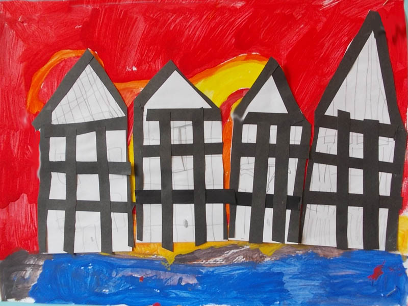 800x600 Stanway Primary School - Great Fire Of London Painting