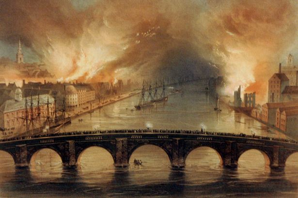 615x409 - Great Fire Of London Painting