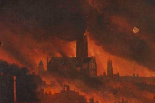 510x340 - Great Fire Of London Painting