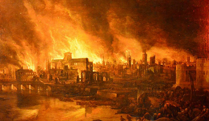 666x388 There's A New Exhibition Marking 350 Years Since The Great Fire - Great Fire Of London Painting