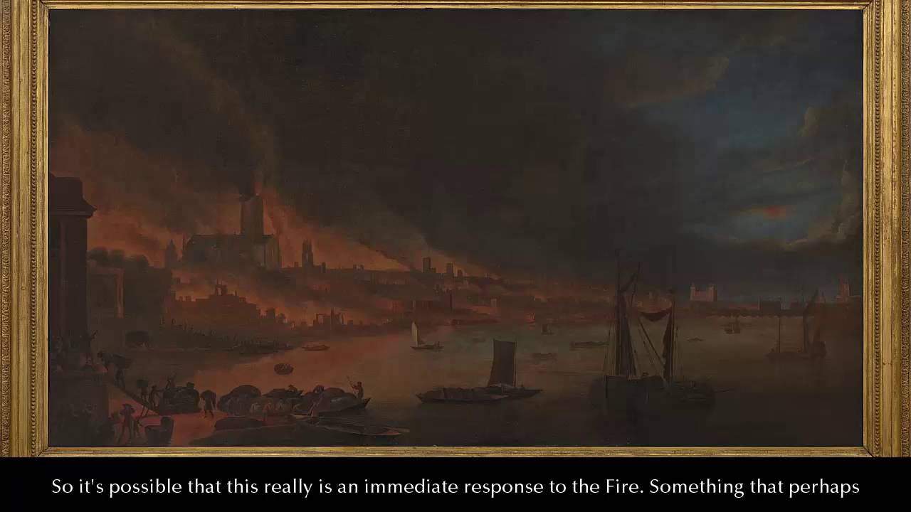 1280x720 Unlocking Our Collections Great Fire Of London Painting - Great Fire Of London Painting