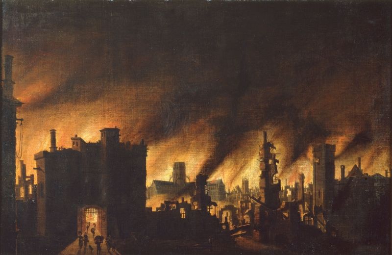 800x520 The Great Fire Of London, 1666 Great Fire Of London - Great Fire Of London Painting