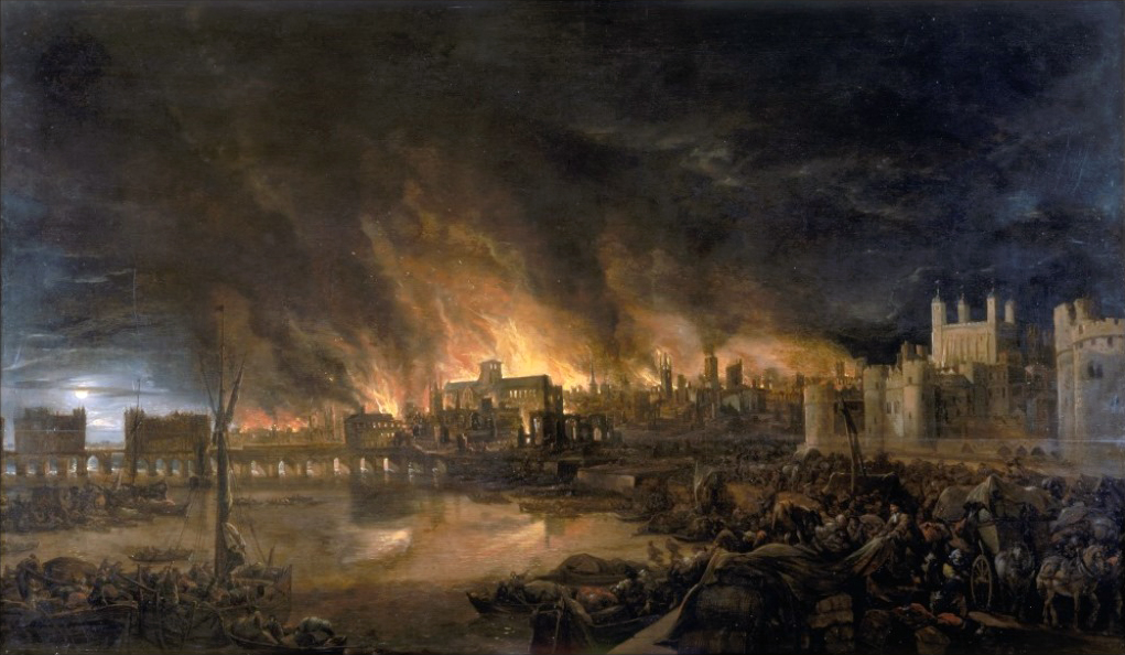 1021x594 Artists Mark 350 Years Since The Great Fire Of London Apollo - Great Fire Of London Painting