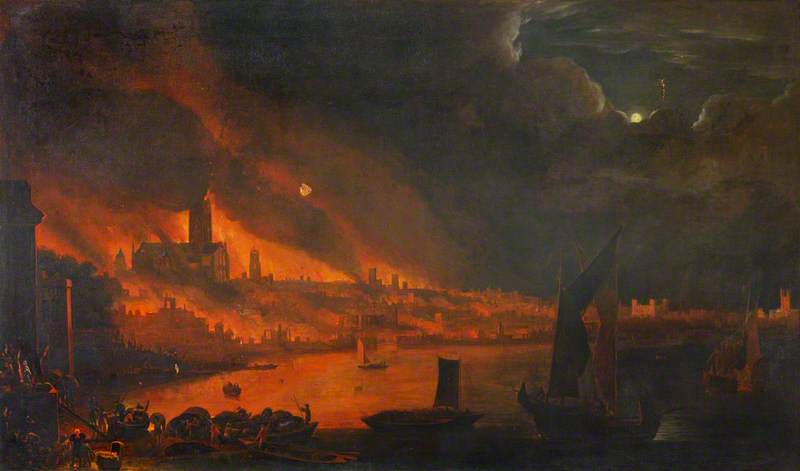 800x471 Fire Of London, 1666 Art Uk - Great Fire Of London Painting