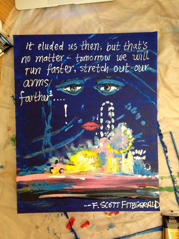 570x760 Items Similar To Great Gatsby Quote Painting On Etsy - Great Gatsby Painting