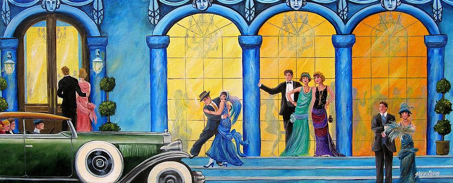 900x364 The Gala Painting By Sharon Kearns - Great Gatsby Painting