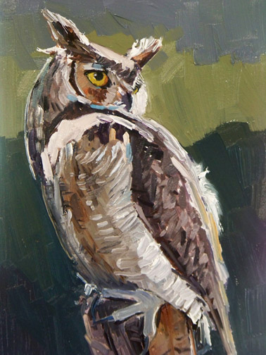 378x504 Color And Light Posting Tomorrow's Painting Today - Great Horned Owl Painting