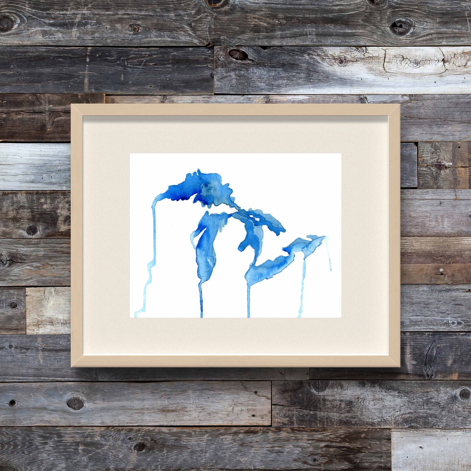 1500x1500 The Living Great Lakes Great Lakes Watercolor Map Michigan - Great Lakes Painting