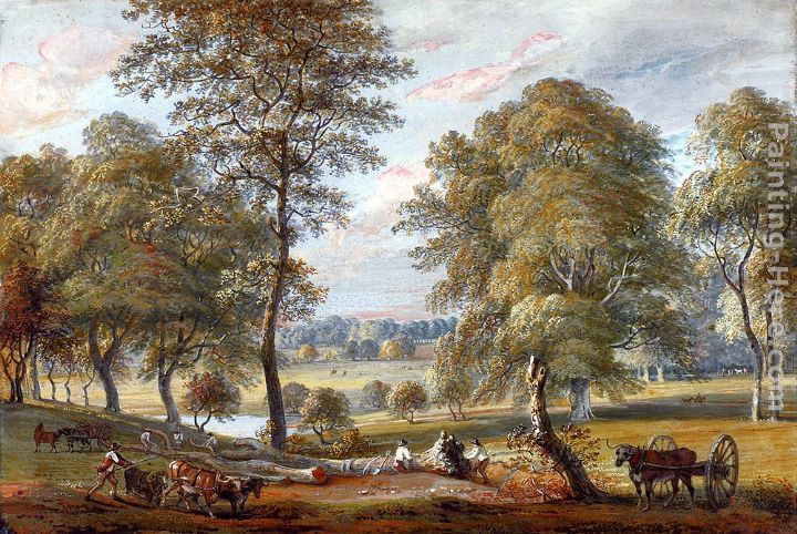 720x482 Paul Sandby Foresters In Windsor Great Park Painting Anysize 50 - Great Painting