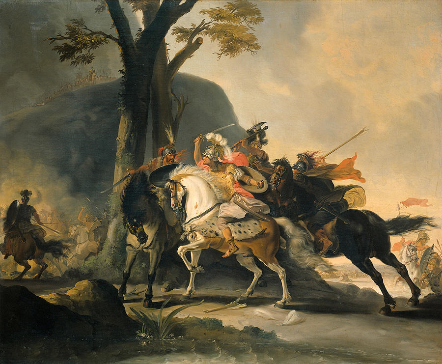900x741 Alexander Great In Battle Against Persians - Great Painting