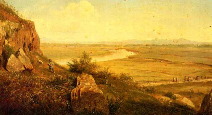 686x371 Thomas Worthington Whittredge - Great Plains Painting