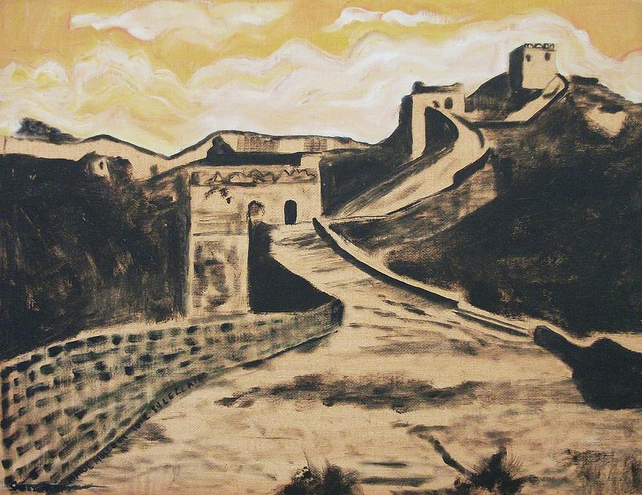 900x694 Great Wall Of China Painting By Suzanne Marie Leclair - Great Wall Of China Painting