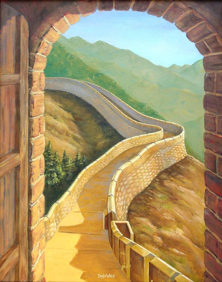 709x900 It's A Great Wall Painting By Tanja Ware - Great Wall Of China Painting