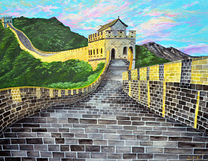 300x232 The Great Wall Of China Painting By Sarah Tiffany King - Great Wall Of China Painting
