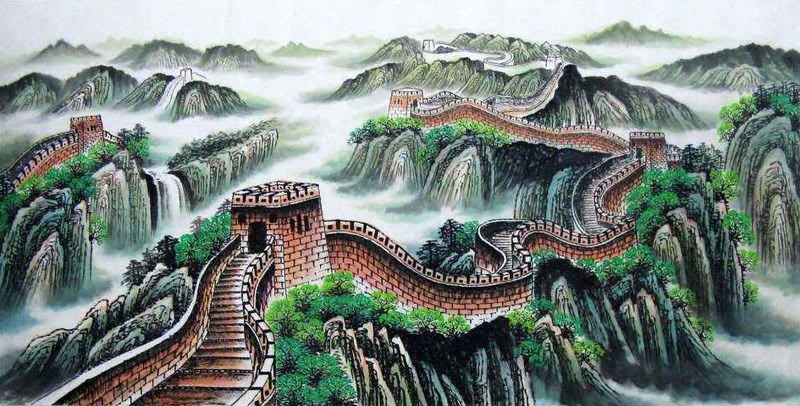 800x406 Chinese Great Wall Painting Great Wall 1085022, 66cm X 136cm(26 - Great Wall Of China Painting