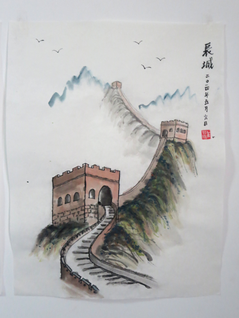 490x652 Chinese Painting Sophia Jin - Great Wall Painting