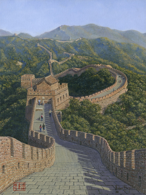 480x640 Richard Harpum Artwork Great Wall Of China, Mutianyu Section - Great Wall Painting