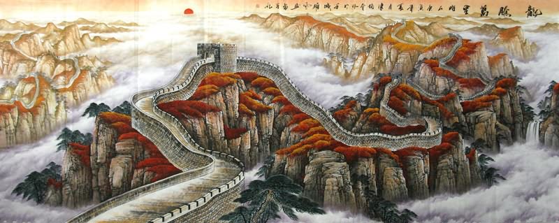 Great Wall Painting at PaintingValley.com | Explore collection of Great ...